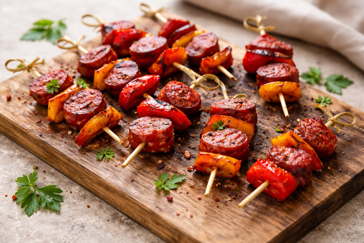 Chorizo ja paahdettu paprika